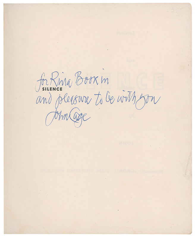 Lot 777 John Cage Book
