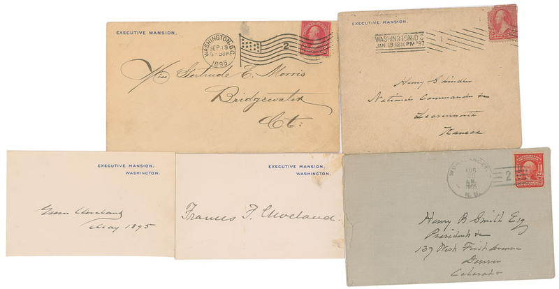 Lot 96 Grover and Frances Cleveland White House Cards