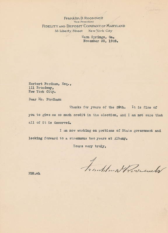 Lot 174 Franklin D. Roosevelt: 