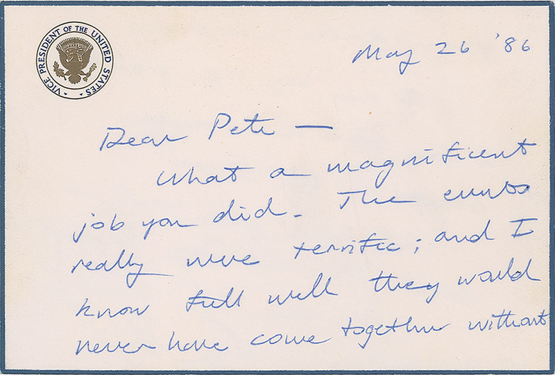 Lot 81 George Bush Handwritten Letter Signed