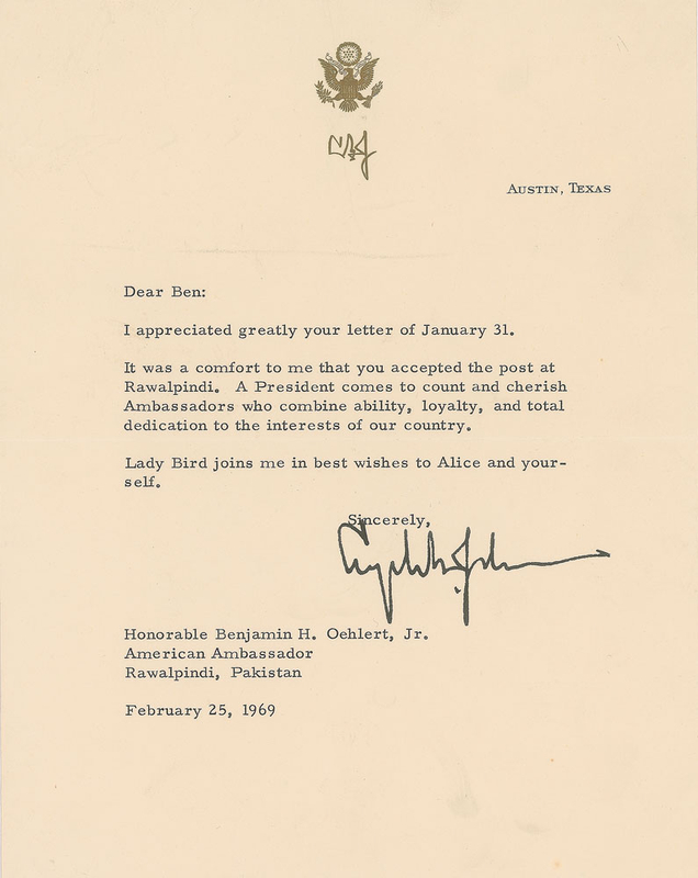 Lot 138 Lyndon B. Johnson: 