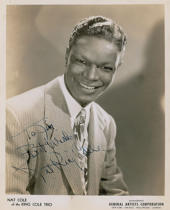Lot 796 Nat King Cole Signed Photograph