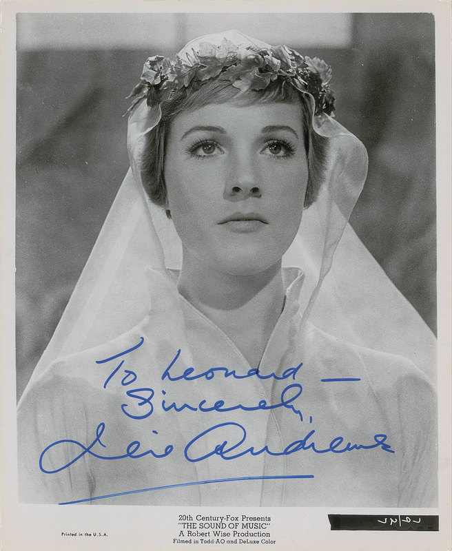 Lot 885 Julie Andrews Signed Photograph