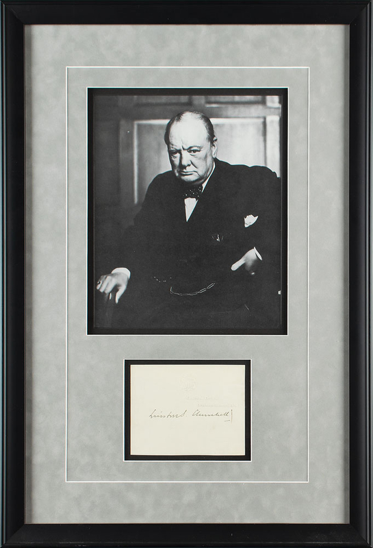 Lot 284 Winston Churchill Signature