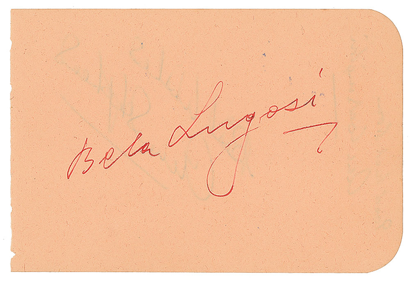 Lot 866 Bela Lugosi Signature