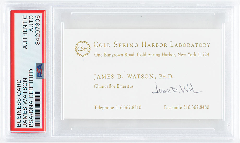 Lot 457 DNA: James Watson Business Card