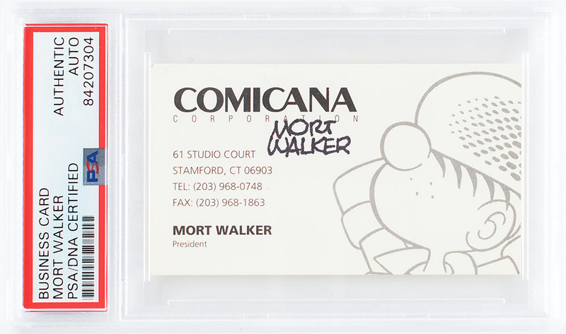 Lot 480 Mort Walker Business Card