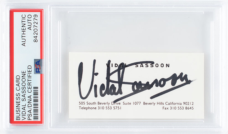 Lot 474 Vidal Sassoon Business Card