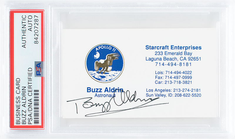 Lot 452 Buzz Aldrin Business Card