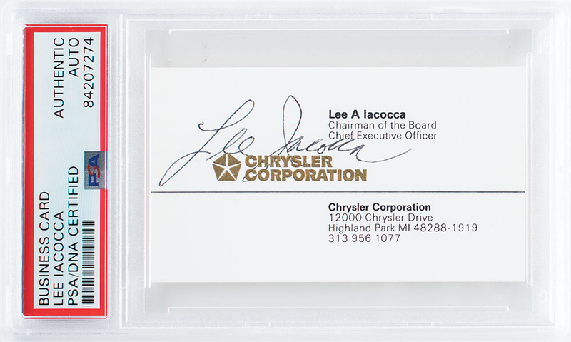 Lot 463 Lee Iacocca Business Card