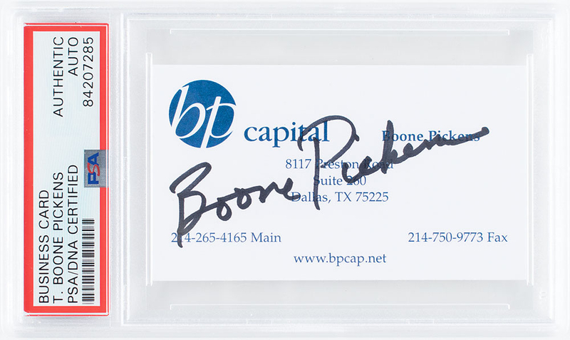 Lot 471 T. Boone Pickens Business Card