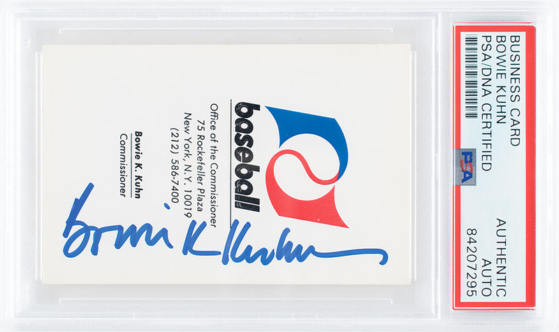 Lot 467 Bowie Kuhn Business Card