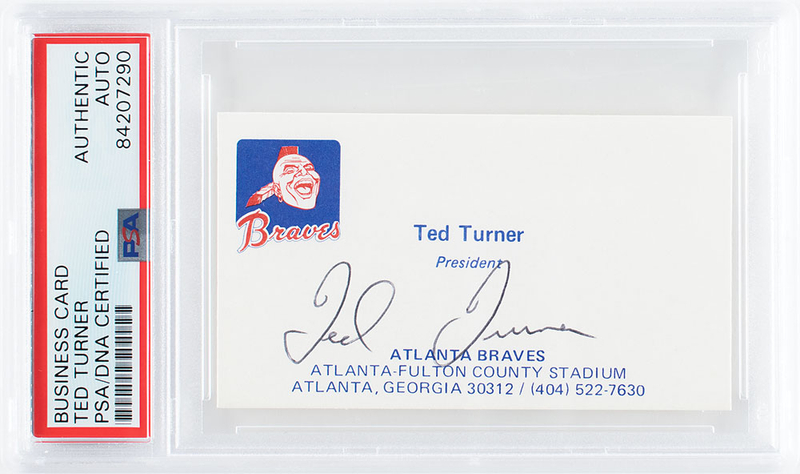 Lot 478 Ted Turner Business Card