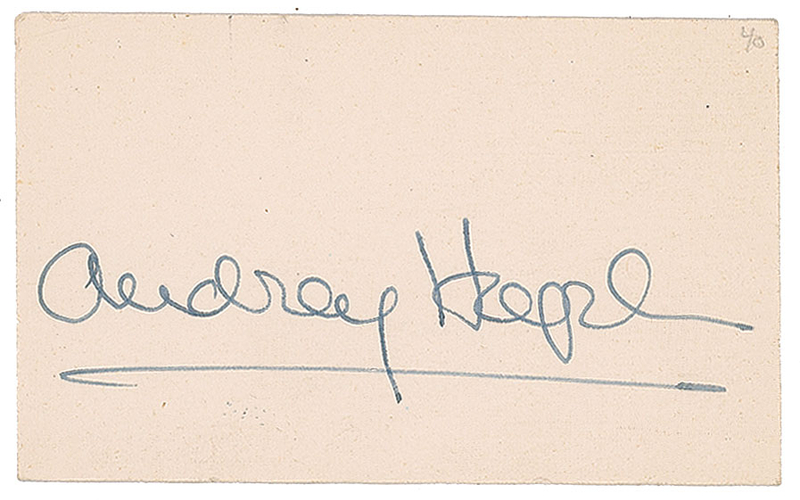 Lot 925 Audrey Hepburn Signature