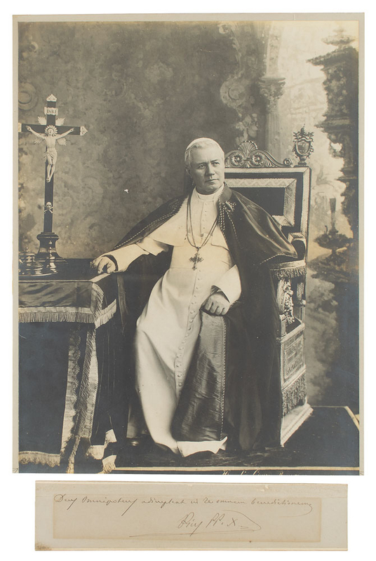 Lot 282 Pope Pius X Signature