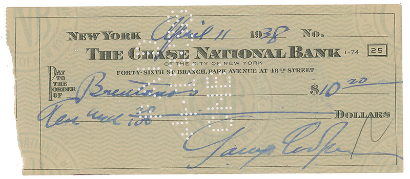 Lot 902 Gary Cooper Check