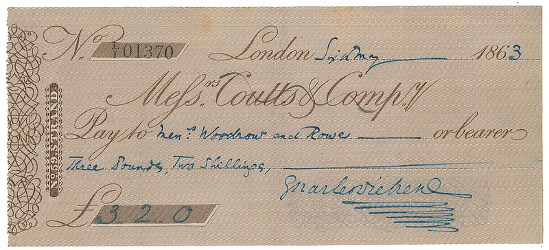 Lot 709 Charles Dickens Check
