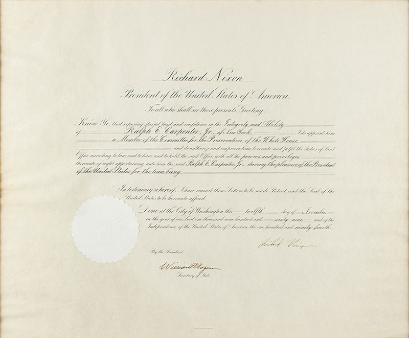 Lot 73 Richard Nixon Signed Document