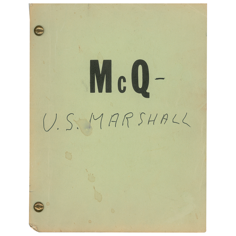 Lot 879 John Wayne: Rare signed script from the 'Duke'—