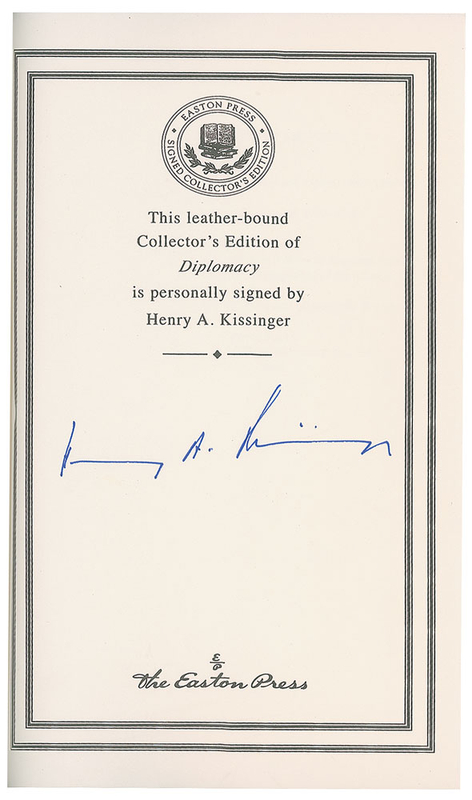 Lot 379 Henry Kissinger Book