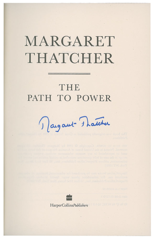 Lot 436 Margaret Thatcher Book