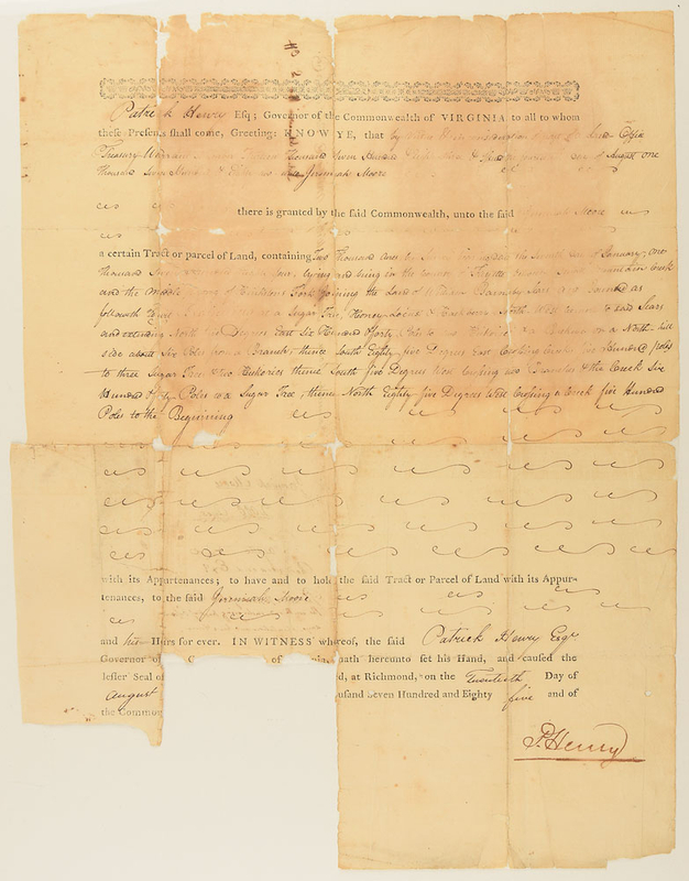 Lot 253 Patrick Henry Signed Document