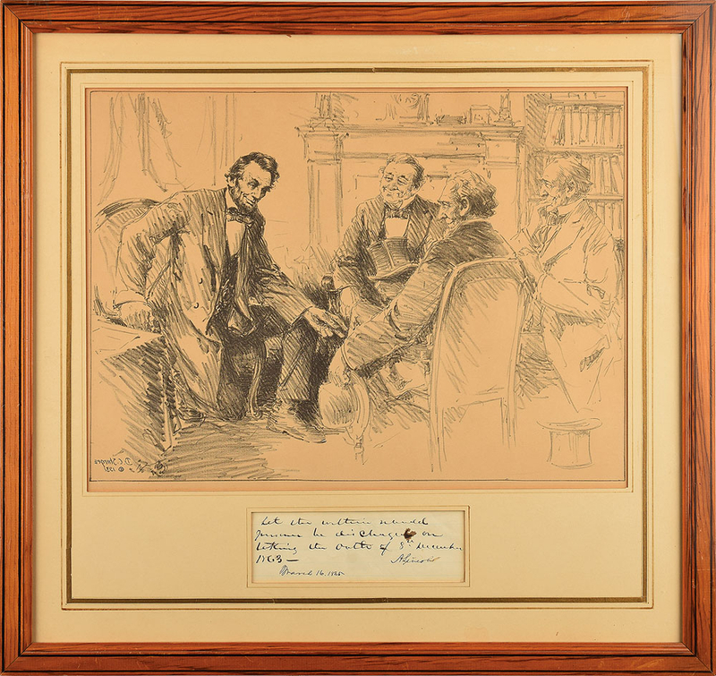 Lot 26 Abraham Lincoln: Lincoln releases Confederate POWs upon taking the amnesty oath