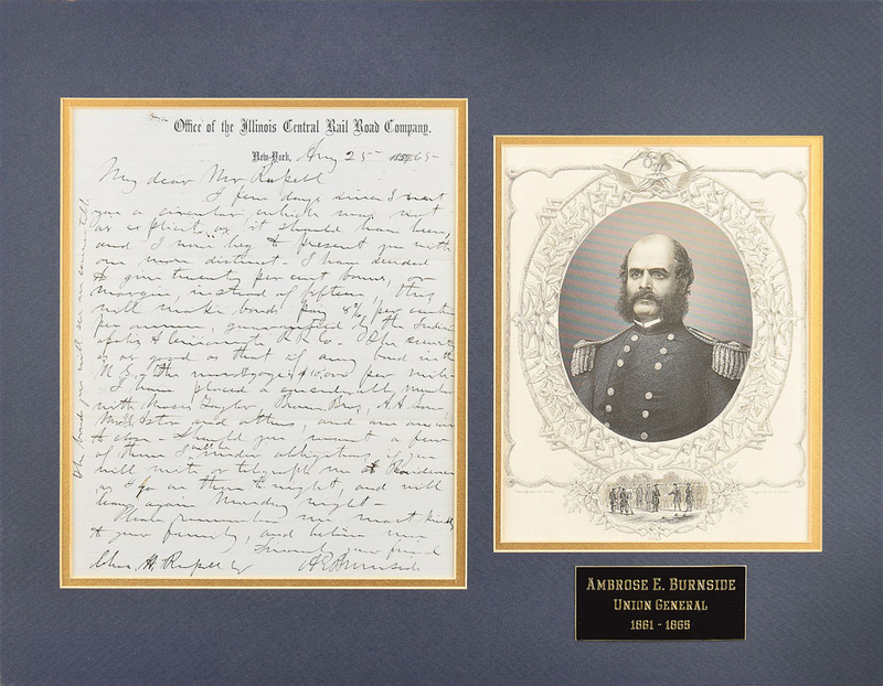 Lot 509 Ambrose E. Burnside Handwritten Letter Signed