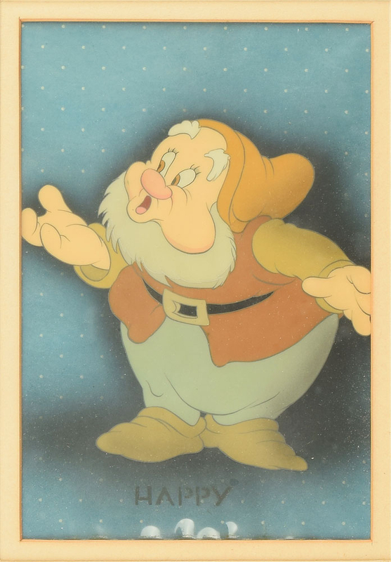 Lot 669 Happy production cel from Snow White and the Seven Dwarfs Production Cel