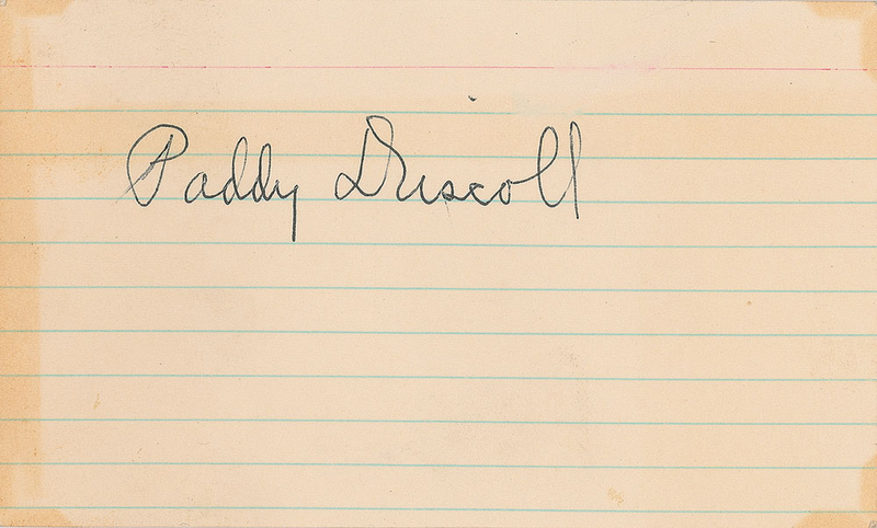 Lot 1018 Paddy Driscoll Signature