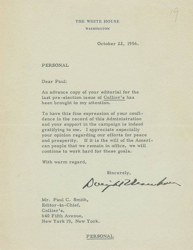 Lot 110 Dwight D. Eisenhower Typed Letter Signed