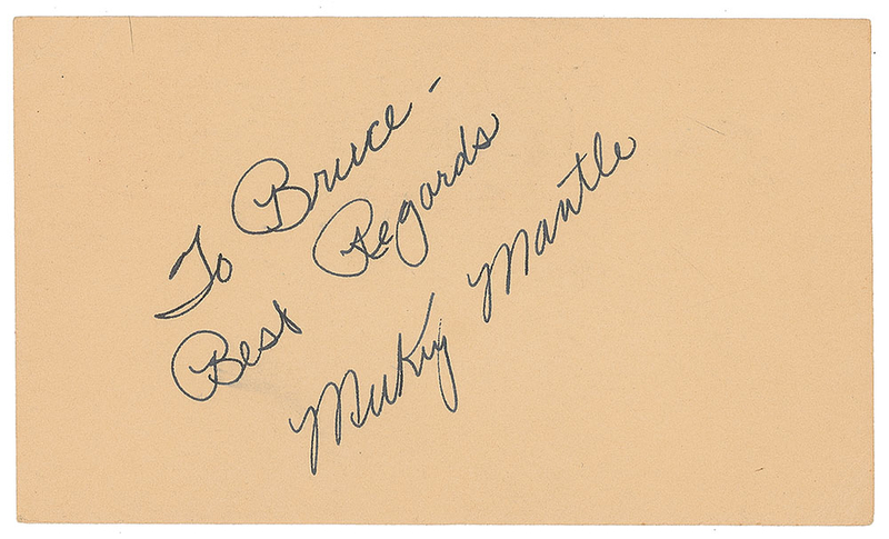 Lot 1025 Mickey Mantle Signature