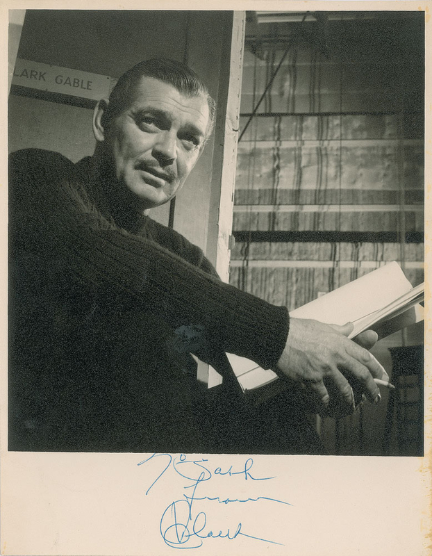 Lot 852 Clark Gable Signed Photograph