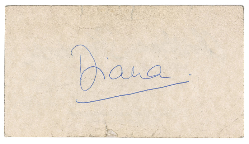 Lot 296 Princess Diana: Diana signs for the maker of her 'revenge dress'