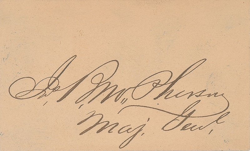 Lot 533 James B. McPherson Signature