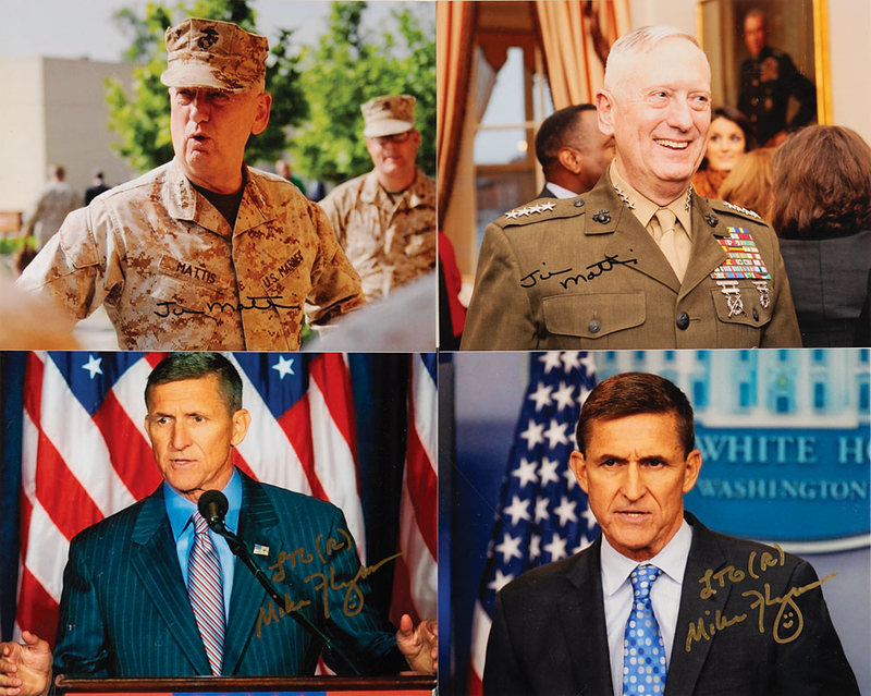 Lot 387 Jim Mattis and Michael Flynn Signed Photographs