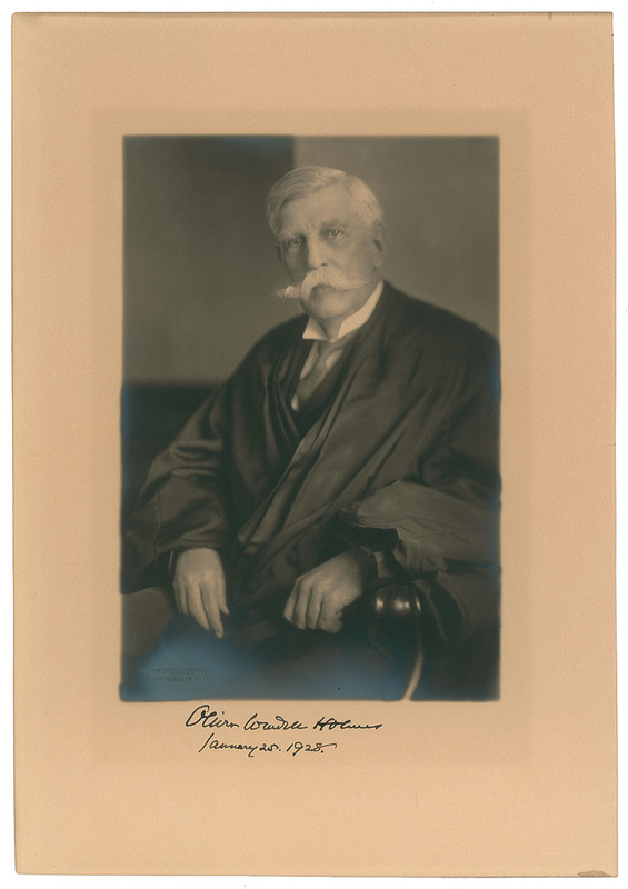 Lot 267 Oliver Wendell Holmes, Jr Signed Photograph