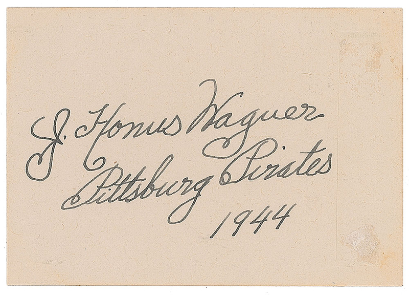 Lot 245 Honus Wagner Signature