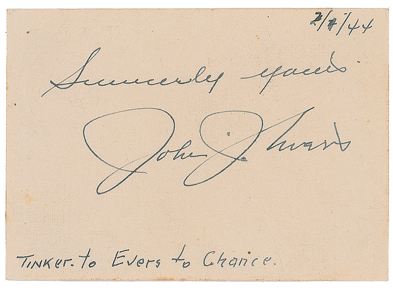 Lot 201 John J. Evers: 