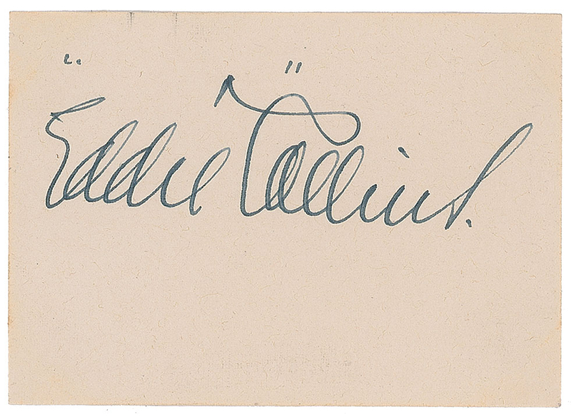 Lot 195 Eddie Collins Signature