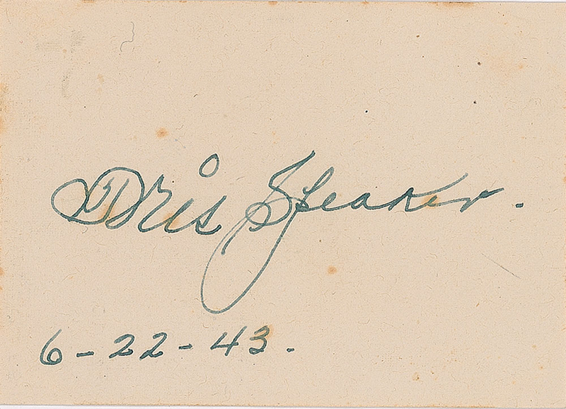 Lot 238 Tris Speaker Signature