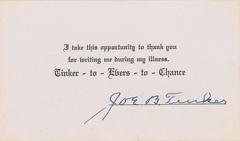 Lot 241 Joe Tinker Signature