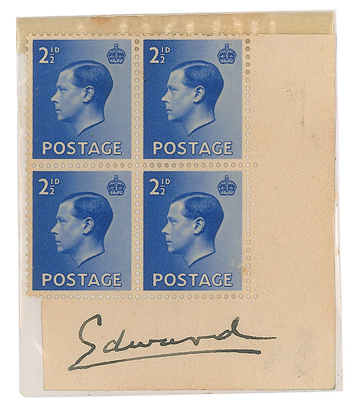 Lot 213 King Edward VIII Stamp Block