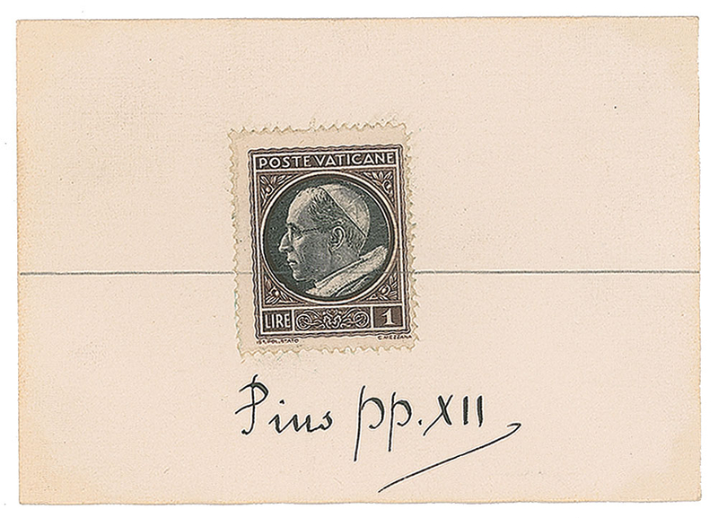 Lot 230 Pope Pius XII Signature