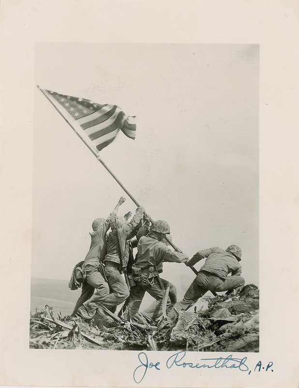 Lot 210 Iwo Jima: Joe Rosenthal Signed Photograph