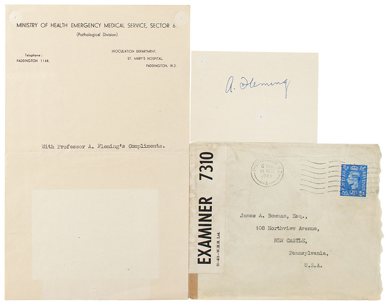 Lot 202 Alexander Fleming Signature