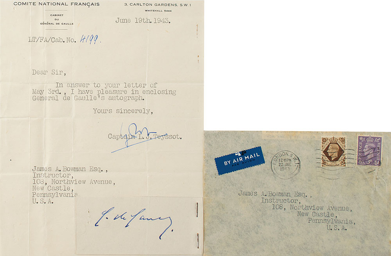 Lot 197 Charles de Gaulle Signature