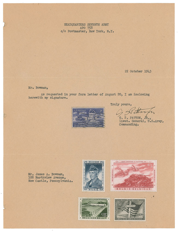 Lot 227 George S. Patton Typed Letter Signed