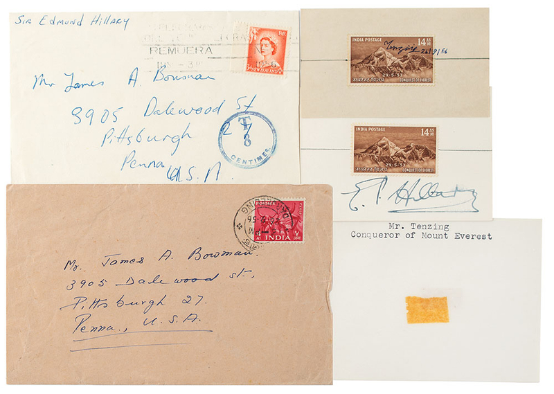 Lot 205 Edmund Hillary and Tenzing Norgay Signature