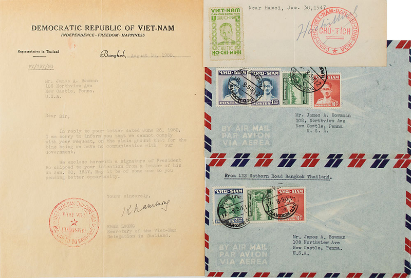 Lot 206 Ho Chi Minh: Rare signature of the North Vietnamese revolutionary